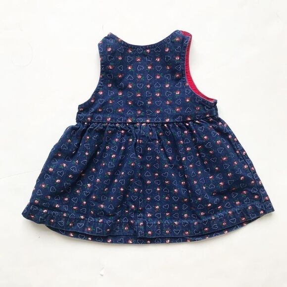 Vintage Oshkosh heart patterned denim dress 18m - Picture 5 of 5